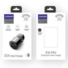 Joyroom C-A06 auto punjač 2x USB 3.1A, crno