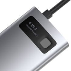 BASEUS 4u1 višenamjenski HUB Metal Gleam USB-C na USB-C napajanje HDMI USB 3.2 USB 2.0