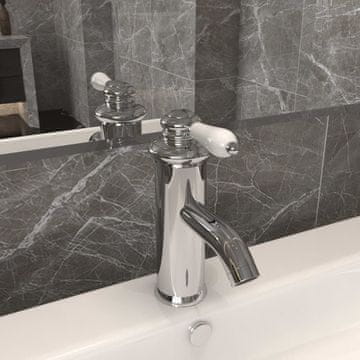 Vidaxl Kromirana slavina za umivaonik 130 x 180 mm