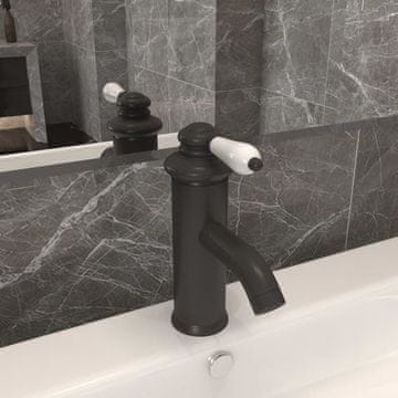 Vidaxl Slavina za umivaonik, siva, 130 x 180 mm
