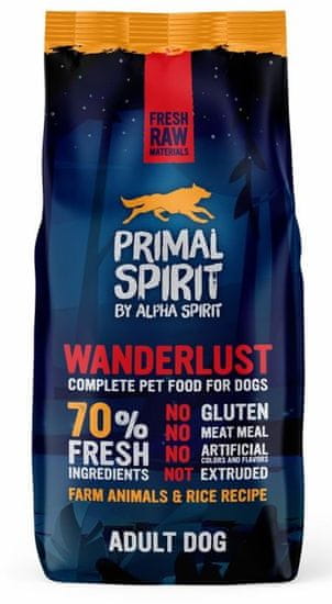 Primal Spirit hrana za psa Dog 70 % Wanderlust, 12 kg