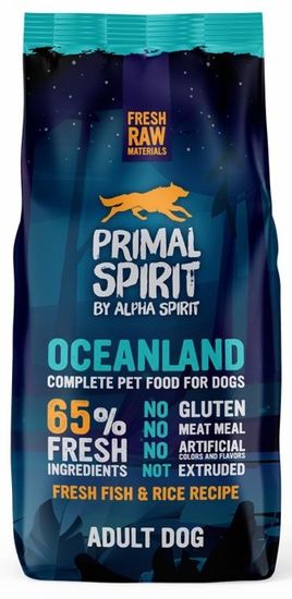 Primal Spirit Dog 65% Oceanland hrana za psa, pelete, 12 kg