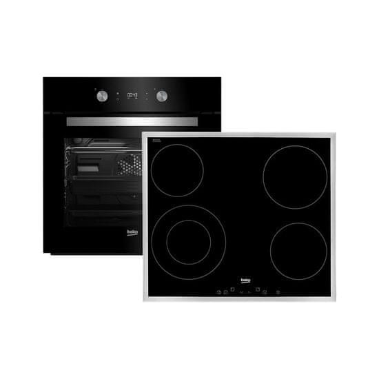 Beko BSE24322B set, BIM24302B ugradbena pećnica + ploča za kuhanje HIC64402X