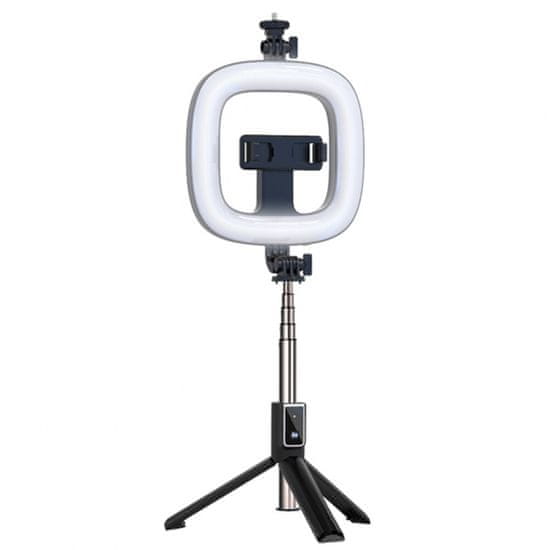 Selfie postolje za stalak za selfie sa svjetlom, crno