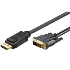 Goobay DP (M) / DVI-D (M) kabel, crn, pozlaćen, 3 m