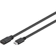 Goobay kabel USB-C TO USB-C, 1 m, crna