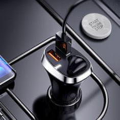 Joyroom Car Charger auto punjač s bežičnom slušalicom QC, 2x USB 2.1A 30W, crno