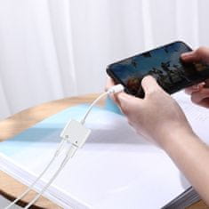 Joyroom Ben Series adapter Lightning / 2x Lightning, bijela