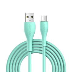 Joyroom Bowling Data kabel USB / Micro USB 2.4A 1m, zeleno