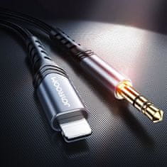 Joyroom Hi-Fi Audio kabel 3.5 mm jack / Lightning 1m, crno