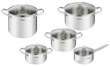 Tefal Cook Eat 10-dijelni set posuđa, nehrđajući čelik (B921SA55)