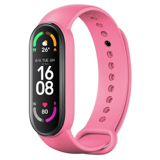 FIXED Silicone Strap remen za Xiaomi Mi Band 5/Mi Band 6, silikonska, roza (FIXSSTB-637-PI)