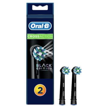 Oral-B CrossAction glava četke s tehnologijom CleanMaximiser, crna serija, pakiranje sa 2 komada 