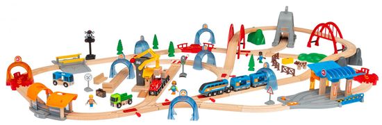 Brio WORLD 33977 SMART TECH SOUND Deluxe postavljen s tunelom s tunelima