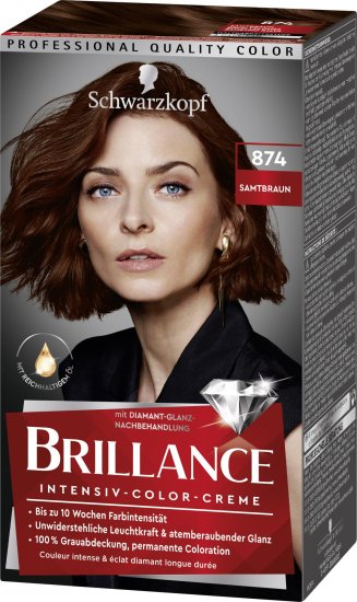 Schwarzkopf Brillance boja za kosu, 874 baršunasto smeđa