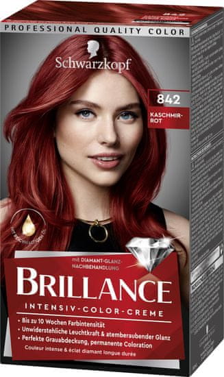 Schwarzkopf Brillance boja za kosu, 842 crveni kašmir
