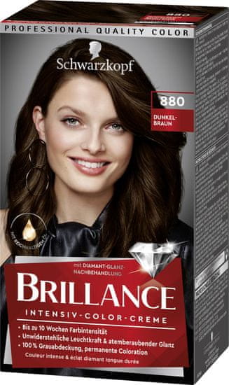 Schwarzkopf Brillance boja za kosu, 880 tamno smeđa