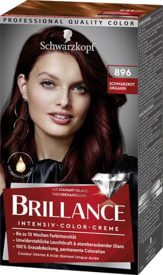 Schwarzkopf Brillance boja za kosu, 896 crno crvena čipka