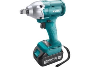 Extol Industrial Bežični udarni ključ (8791255) 1/2", bez četkica, 18V Li-ion, 2x4000mAh