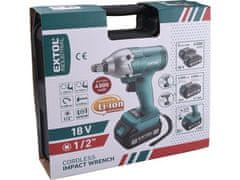 Extol Industrial Bežični udarni ključ (8791255) 1/2", bez četkica, 18V Li-ion, 2x4000mAh