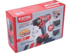 Extol Premium Bežični udarni ključ 1/2" baterija SHARE20V, 180Nm, 20V Li-ion, 2000mAh