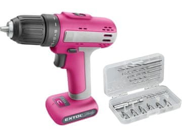 Extol Lady Aku odvijač 4(02402) ružičasta, 12V Li-ion, 1500mAh