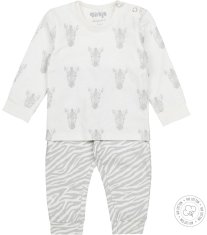 Dirkje dječja pidžama WDB0501, zebra, 50/56, bijela