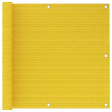 Vidaxl Balkonska pregrada žuta 90x600 cm HDPE