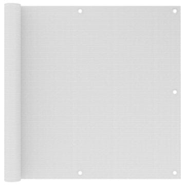Vidaxl Balkonska pregrada, bijela, 90x500 cm, HDPE