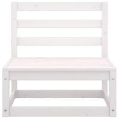 Vidaxl 2-dijelna vrtna garnitura bijela od masivne borovine