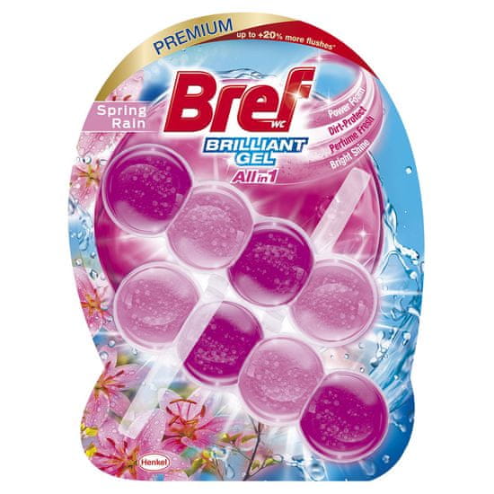 Bref Brilliant Gel WC vješalica, Spring Rain, 2 x 42 g