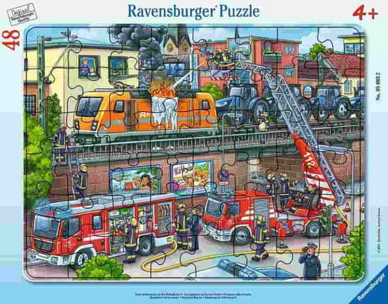 Ravensburger slagalica Vatrogasci na željezničkoj stanici, 48 komada (5093)