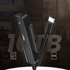 Ugreen CM321 adapter HDD SSD 2.5'' SATA III 3.0 - USB-C 3.2, crno