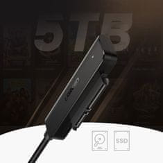Ugreen CM321 adapter HDD SSD 2.5'' SATA III 3.0 - USB 3.2, crno