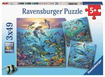 Ravensburger Životinje pod vodom slagalica, 3 x 49 dijelova (5149)