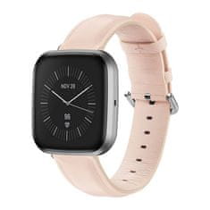 BStrap Leather Lux remen za Fitbit Versa 3, sand pink