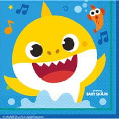 Amscan Salvete BABY SHARK 33x33cm 16 kom.