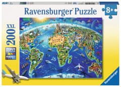 Ravensburger slagalica velika karta svijeta, 200 komada