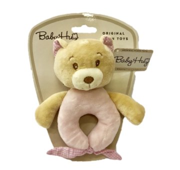 Baby Hug zvečka, medvjedić, 15 cm, roza