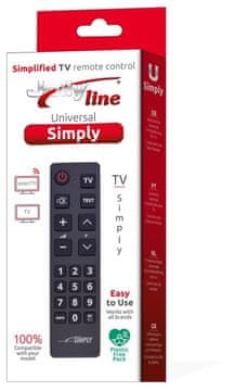 Jollyline JEDNOSTAVAN univerzalni daljinski upravljač