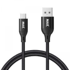 kabel USB 2.0 - mikro USB, 1 m, opleteni, crni (UCM1B)
