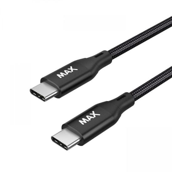 MAX kabel USB-C, 95W, 1 m, opleteni, crni (UCCC1B)