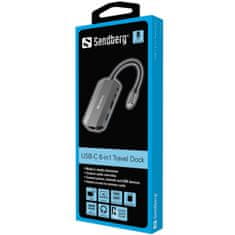 Sandberg USB-C 6in1 Travel Dock docking priključna stanica