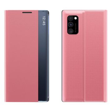 HURTEL Preklopna maska New Sleep Case s postoljem za Xiaomi Redmi Note 11 Pro+/11 Pro/Poco X4 NFC/Mi11i HyperCharge, roza