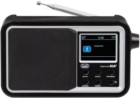 Trevi 7F96R prijenosni digitalni radio, Bluetooth, crna