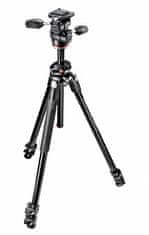 Manfrotto 290 dvostruki aluminijski trodijelni stalak s 804 trosmjernom glavom (MK290DUA3 3W