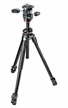 Manfrotto 290 Dual aluminijasto 3 sekcijsko stojalo z 804 3 Way glavo (MK290DUA3-3W)