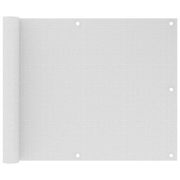 Vidaxl Balkonski zastor bijeli 75 x 300 cm HDPE