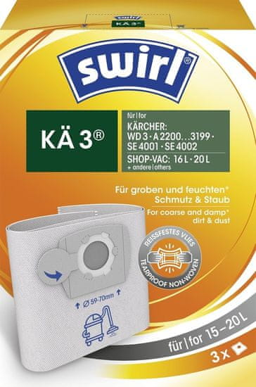 Swirl KA 3 vrećica za usisavač, 15-20 l, 3/1
