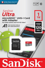 SanDisk Ultra microSDXC memorijska kartica, 1 TB + SD adapter